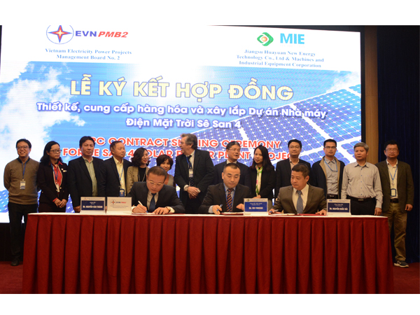 Lễ ký kết hợp đồng EPC về thiết kế, cung cấp hàng hóa và xây dựng dự án nhà máy Điện mặt trời Sê San 4