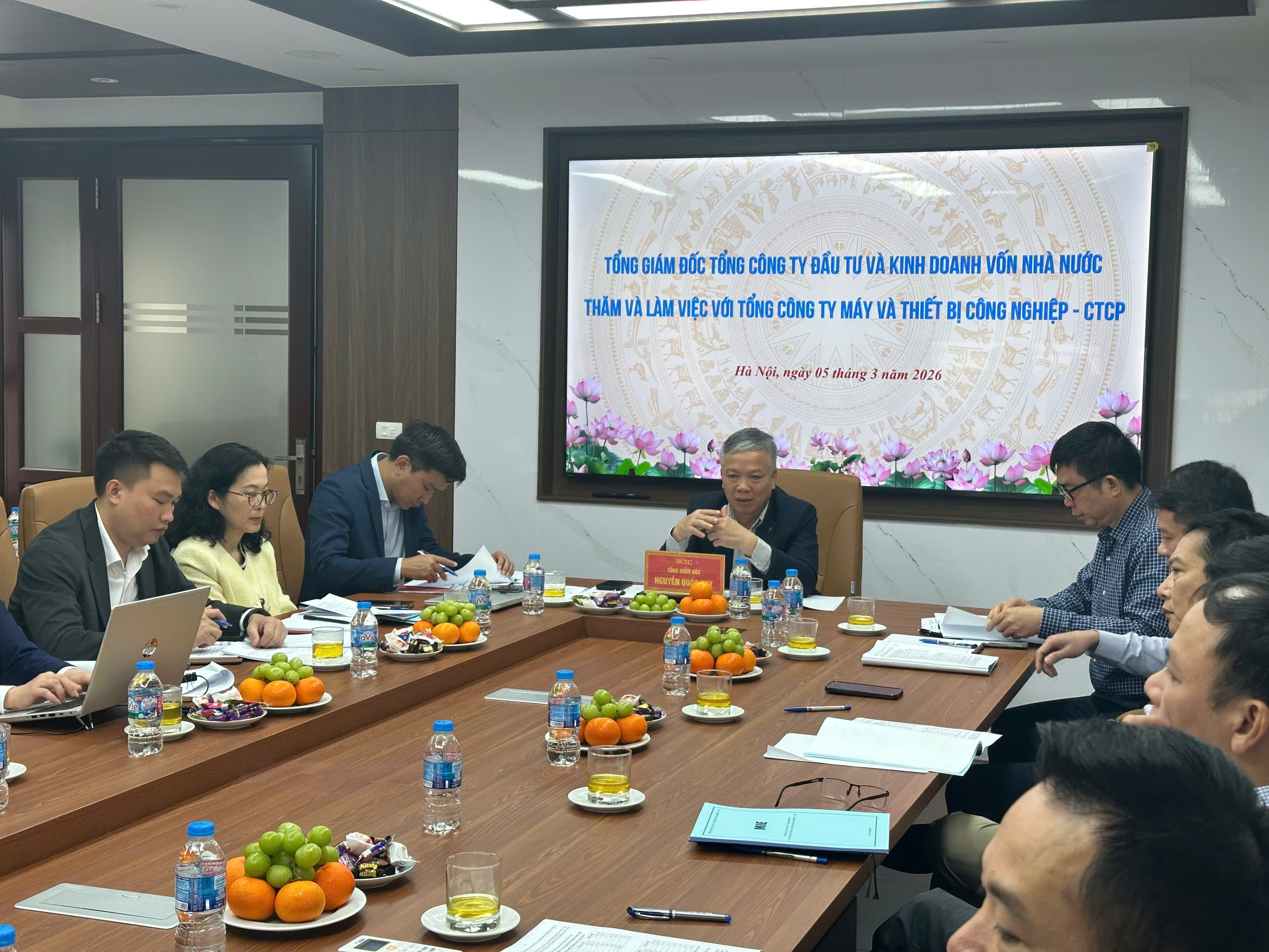 Tổng Giám đốc SCIC thăm và làm việc tại Tổng công ty Máy và Thiết bị công nghiệp - CTCP